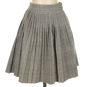 NWOT H&M Plaid Herringbone Pleated Academia Skirt